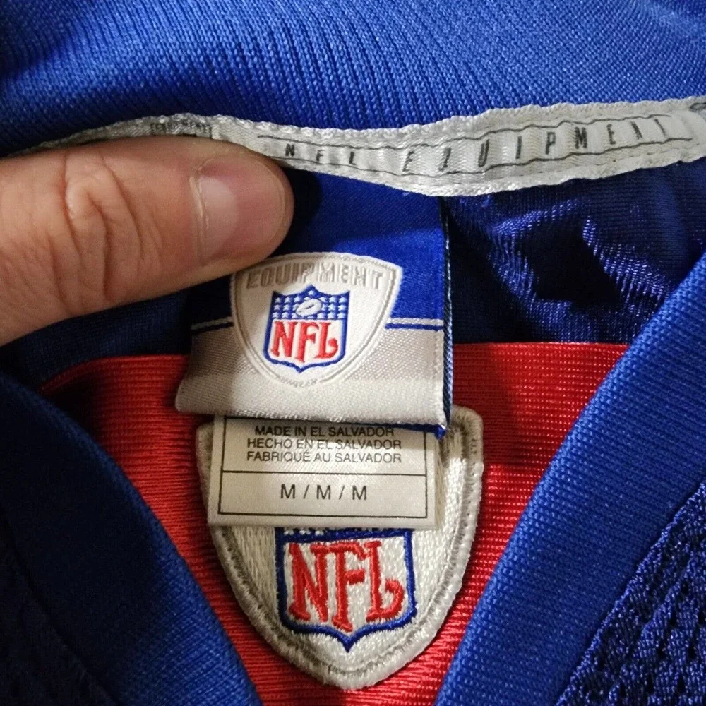 New York Giants Jersey Mens Medium Blue 55 Lavar Arrington NFL Football Reebok - Picture 3 of 4